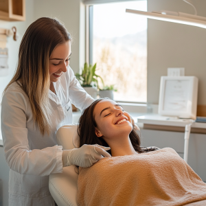 Radio frequency skin treatment at Lavender Skin Therapy, offering firming and anti-aging facials in Glenwood Springs and Aspen.