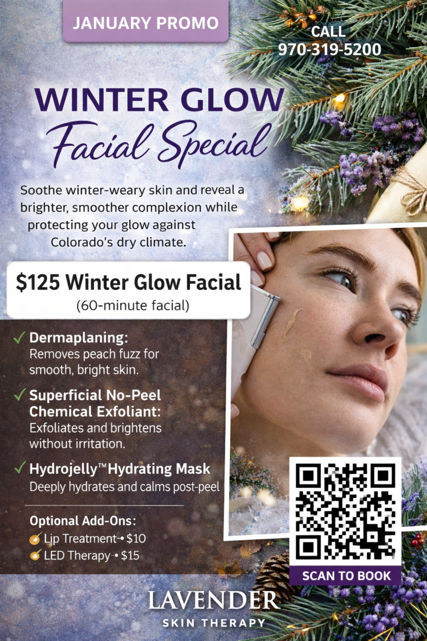 January Special: WINTER GLOW FACIAL +dermaplaning 60 min