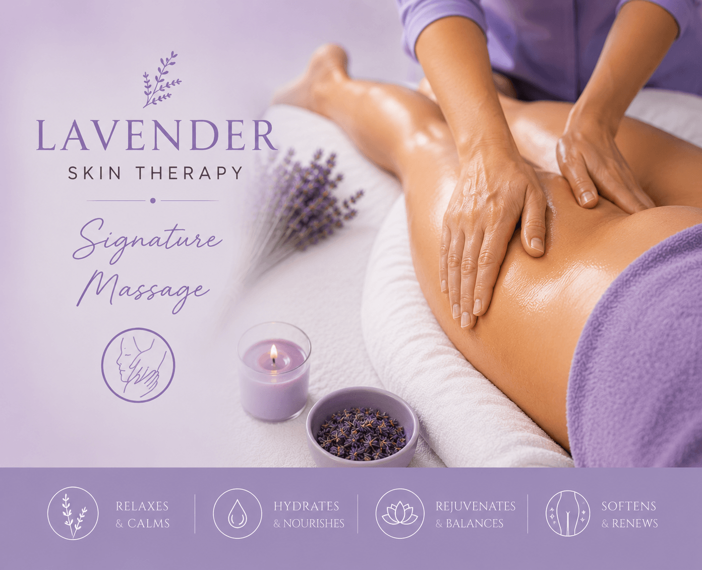 Lavender Skin Therapy Signature Massage 75 Min